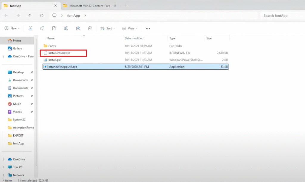 Microsoft Intune Font Deployment